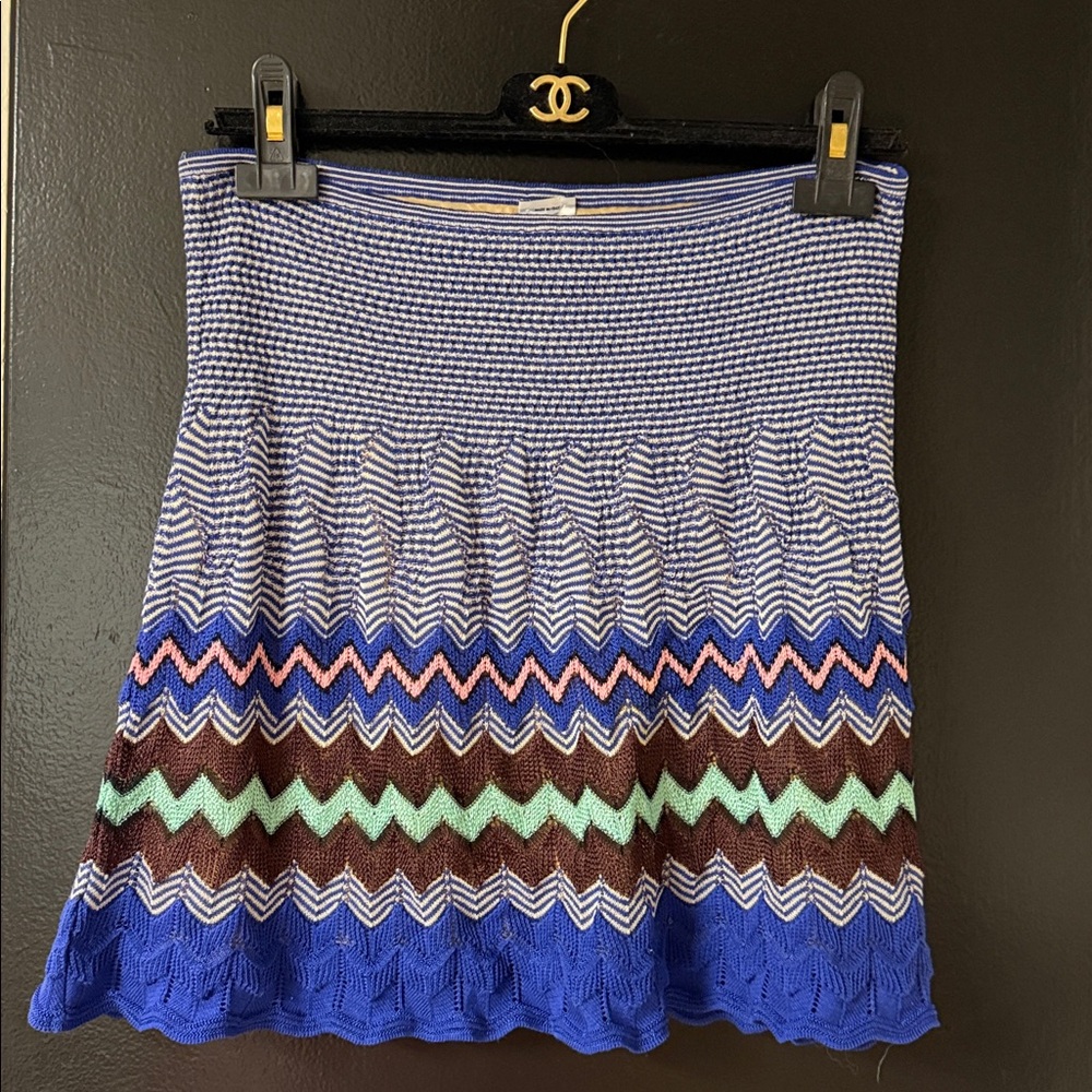 MISSONI Multicolor Striped Cotton Knit Blend skirt  Size ITALIAN 44
